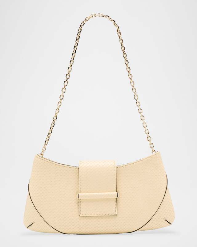 Bar Slim Embossed Leather Clutch Bag